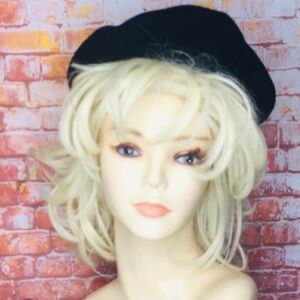Retro Black Wool Beatnick Style Beret